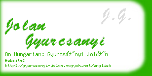 jolan gyurcsanyi business card